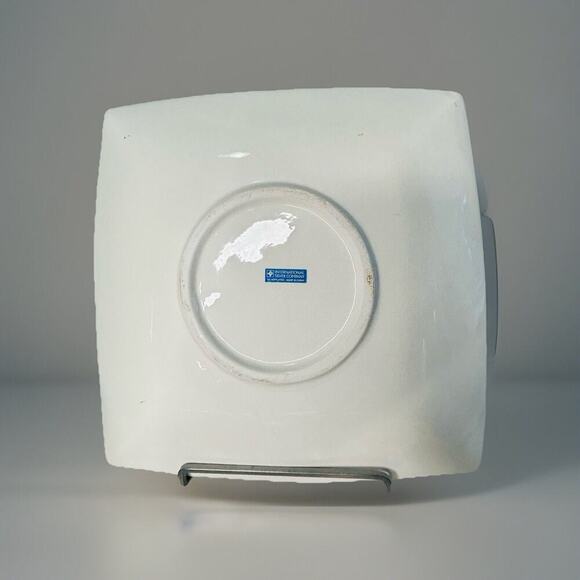 Vintage International Silver Serving Plate Platter Hand Painted Silverplated - Picture 6 of 12